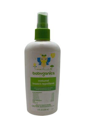 Babyganics Natural Insect Repellent Plant-Based Formula Deet-Free 8 Fl Oz
